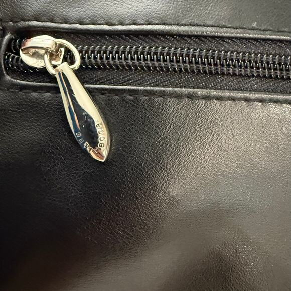 Betty Boop Shoulder Bag Tote Black Embroidered Double Handle Zip Closure - Picture 6 of 16